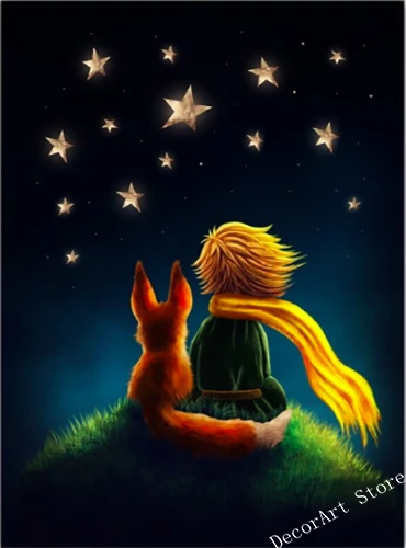 Le Petit Prince Little Canvas Painting Vintage Wall Kraft Posters Stickers Home Decoration Picture Living Room | Дом и сад