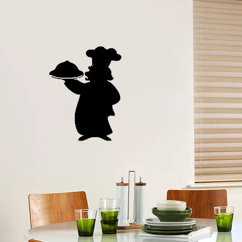 

Creative chef Sticker Restaurant Kitchen Removable Vinyl Wall Stickers DIY Home Decor Waterproof Wallpaper JG1551