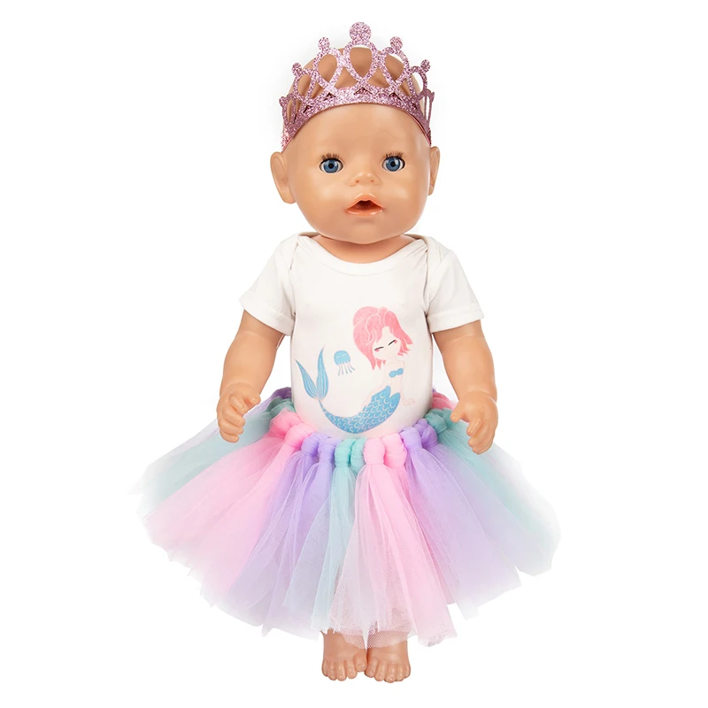 

Fish Set+Crown Clothes Fit For born baby 43cm Doll Clothes Doll Accessories For 17inch Baby Doll