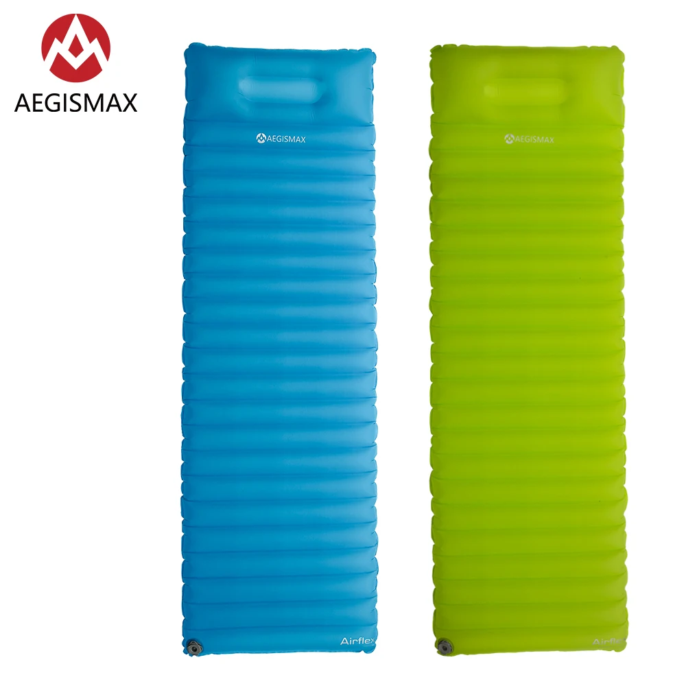 Koop Aegismax Opblaasbare Nylon Air Matras Slapen Pad Tent Mat Ultralight Draagbare Voor Envelop Slaapzak Camping Wandelen