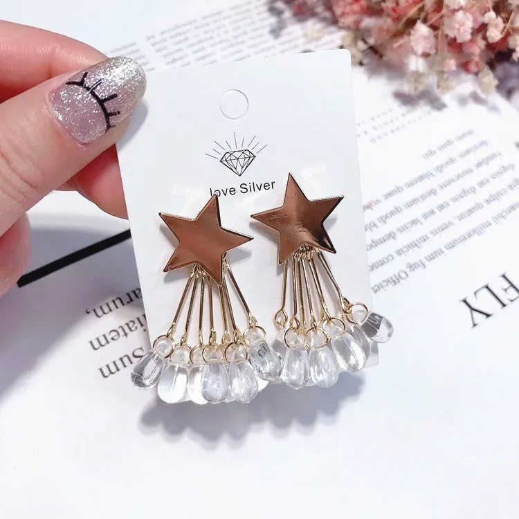 star crystal earring Hypoallergenic fadeless alloy fashion jewelry stud earrings for women girl gift | Украшения и аксессуары