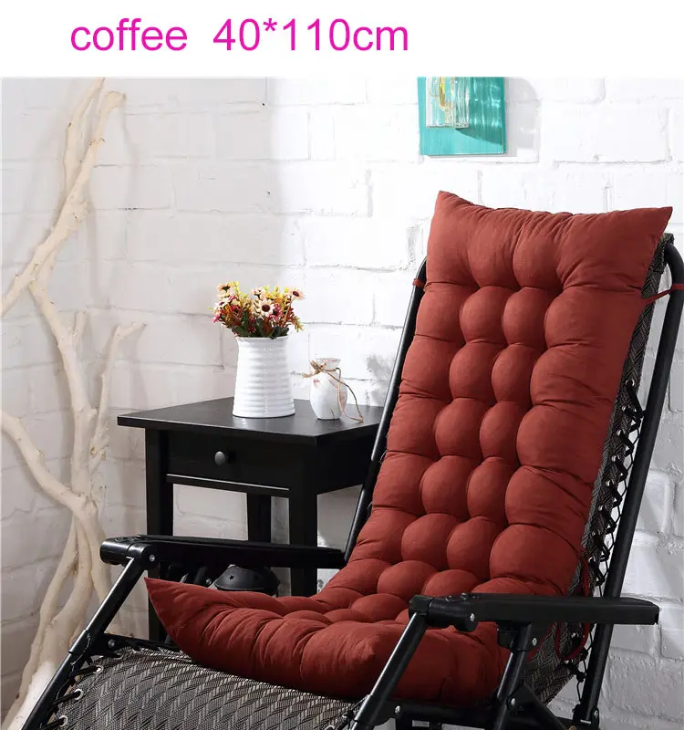 Твердая длинная подушка коврик для кресла-качалки из ротанга Складной толстый сад солнце гостиная подушка сиденья дивана татами коврик без стула - Цвет: coffee 40x110cm