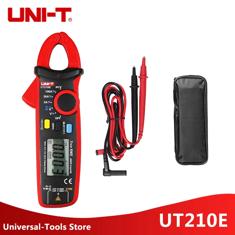 UNI-T UT210E мини-клещи True RMSDigital мультиметр AC/DC Детектор тока ручной зажим мультиметр токовые зажимы