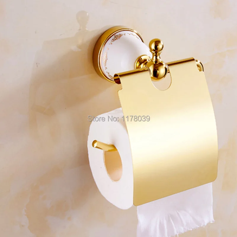 Позолоченные бумажные Держатели и крючки для халата набор аксессуаров ванной