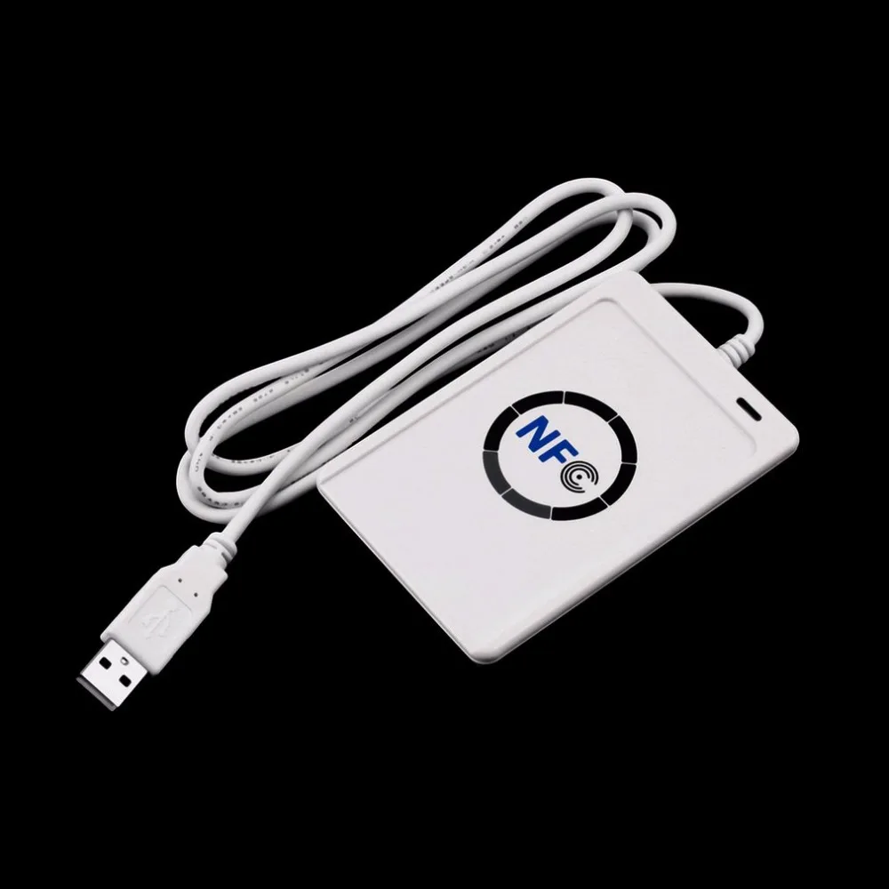 NFC ACR122U RFID считыватель смарт-карт Писатель Копир Дубликатор записываемый клон программное обеспечение USB S50 13,56 МГц ISO/IEC18092+ 5 шт M1 карты