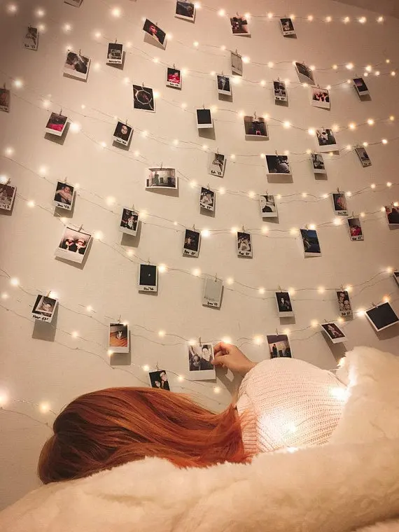 Натуральные мини деревянные зажимы для фотографий 4 м 40LED 20 деревенские деревянные колышки для демонстрации фотографий сказочные огни украшения для свадебной вечеринки