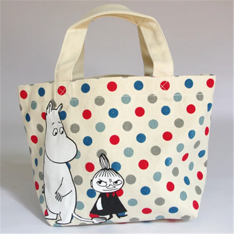 Moomin литературная Милая хлопковая Холщовая Сумка на плечо Trousse Maquillage Femme дорожный Органайзер набор