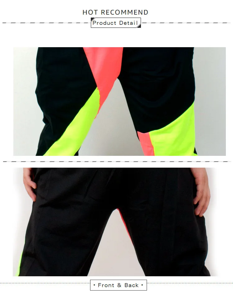Для детей и взрослых сезон: весна-лето Спортивные Штаны Костюмы Одежда Тонкий Красочные лоскутное панелями брюки в стиле джаз-фанк шаровары хип хоп