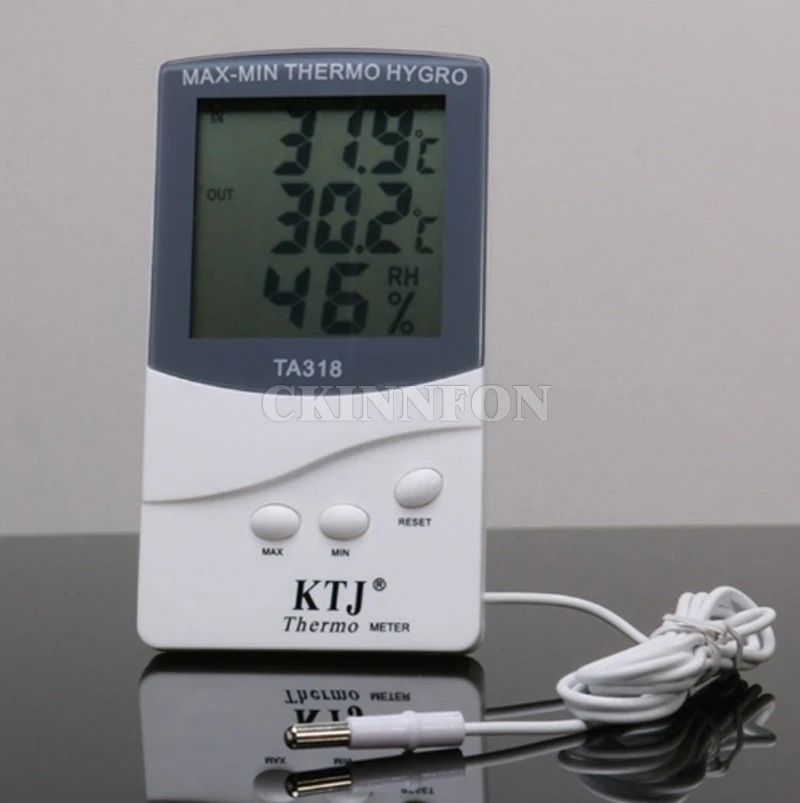 

50Pcs/Lot High Quality Digital LCD Indoor/ Outdoor Thermometer Hygrometer Temperature Humidity Meter Free Shipping