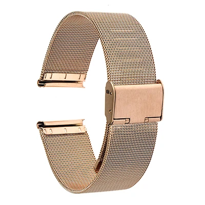 Rose Gold Миланский ремешок+ инструмент для Tissot T035 КНР 200 ремешок для наручных часов из сетчатого материала Нержавеющая сталь ремешок на запястье браслет 16 мм 18 мм/20 мм/22 мм/24 мм - Цвет ремешка: Rose Gold
