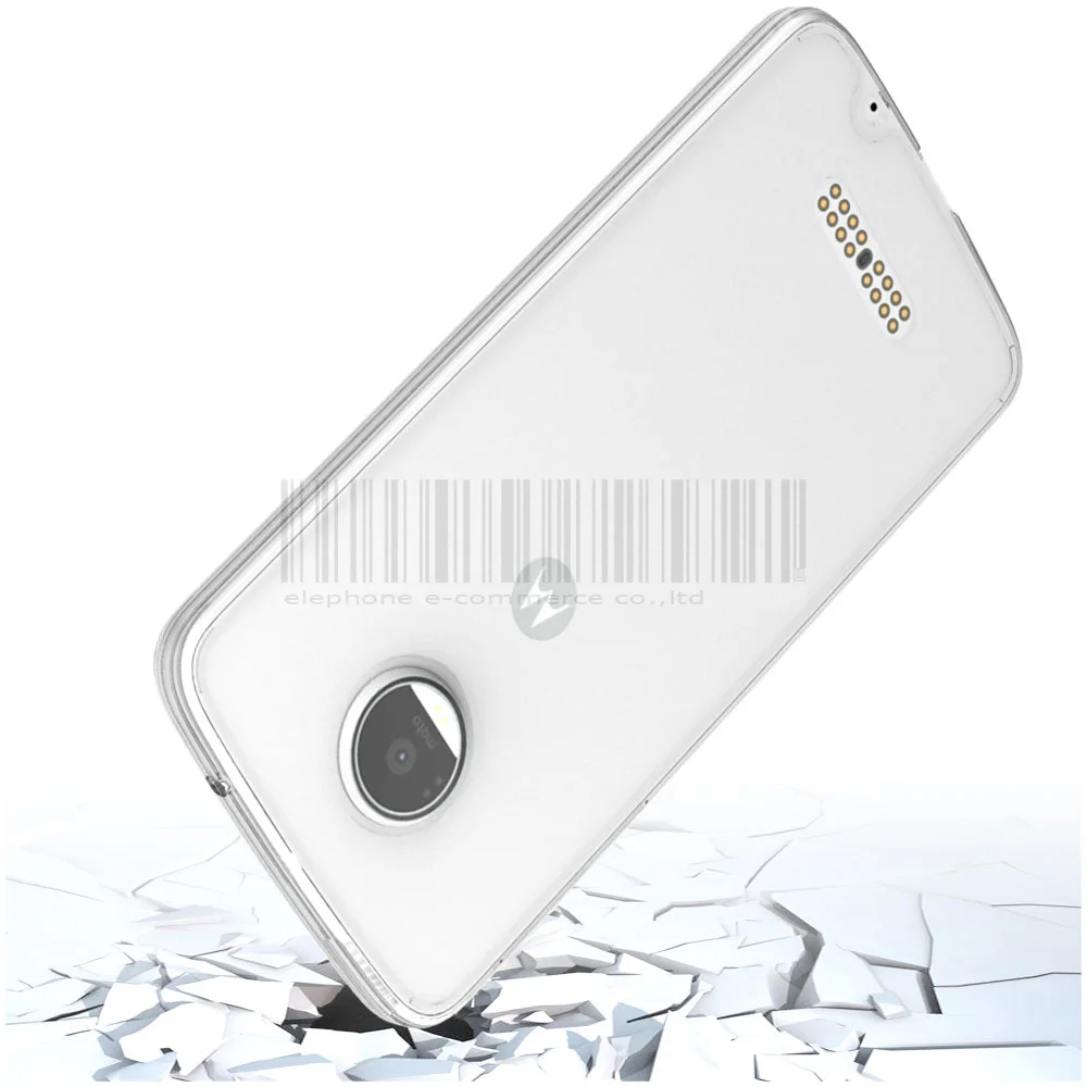 TPU+Acrylic Transparent Clear Case Shockproof Protective Phone Cover For Motorola Moto Z XT1650 / Force Play Droid |