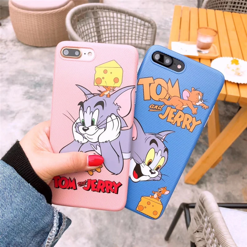 Забавный мультяшный чехол для iPhone X XS Max XR милый кот Том Джек iphone 8 7 6 S Plus Мягкий IMD