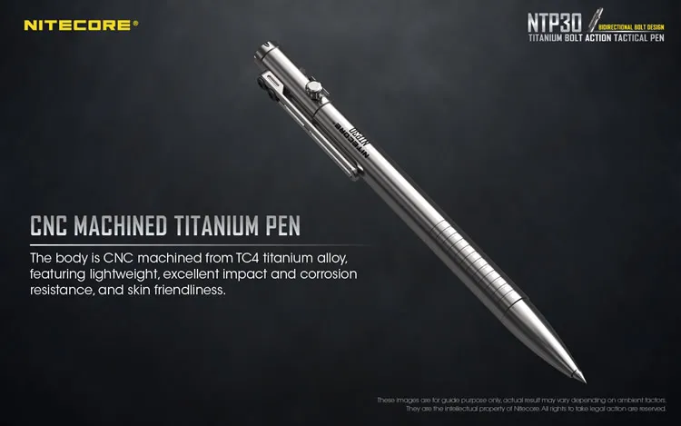 Nitecore NTP30 тактическая ручка для самозащиты инструмент из титанового сплава Эргономичный вольфрамовый стальной конический наконечник