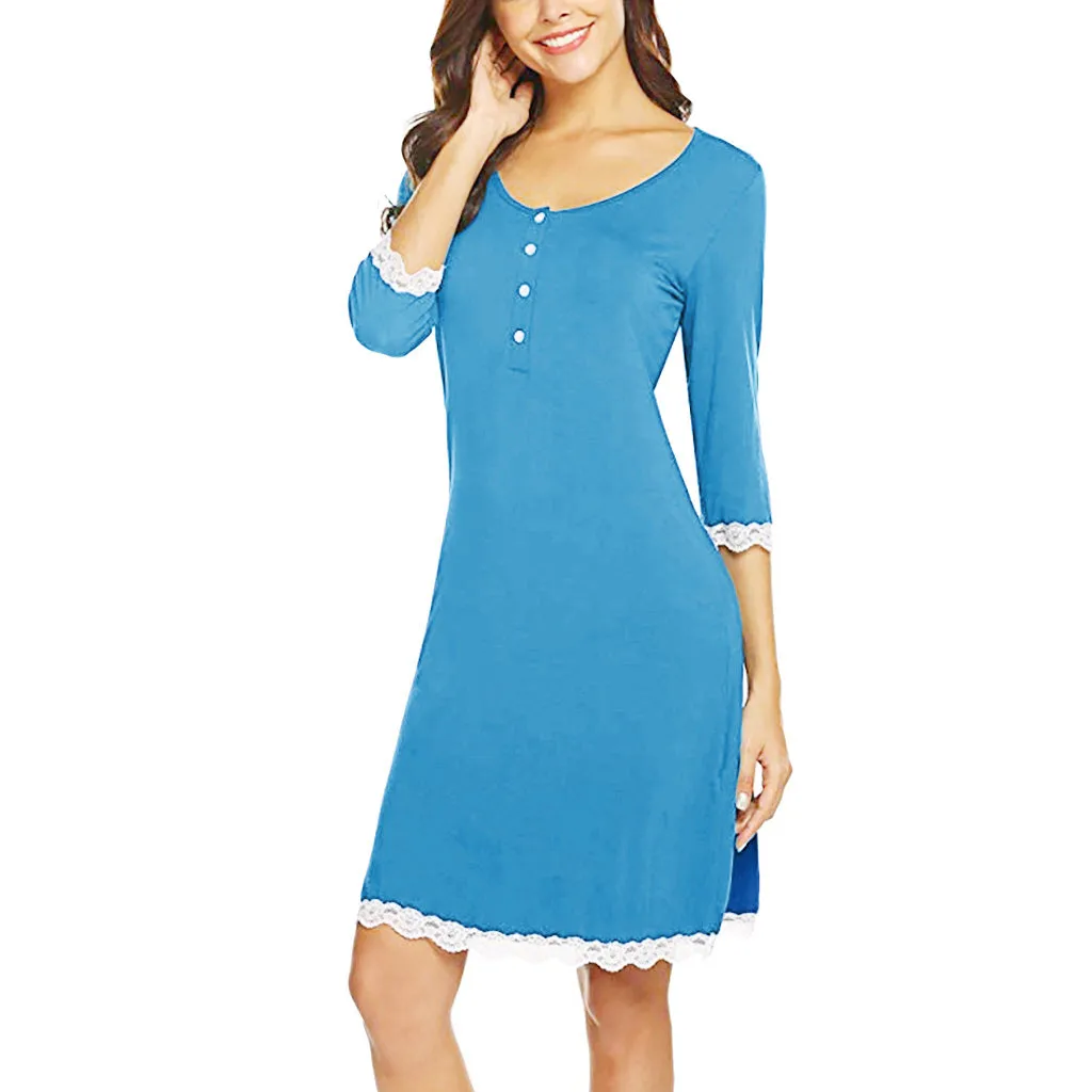 Кружевное платье для кормящих мам ночная рубашка Спортивный костюм грудного