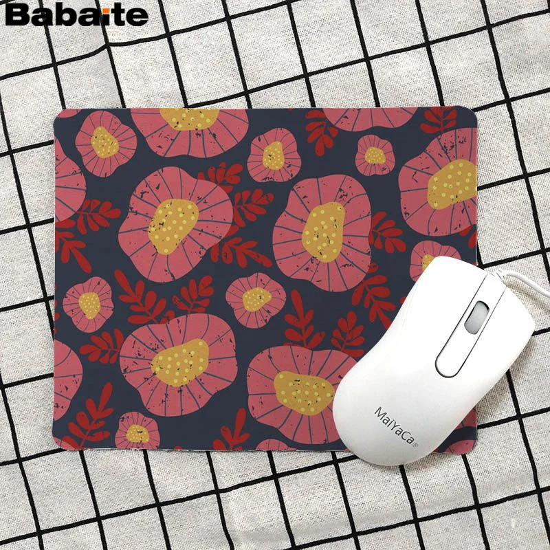 Babaite винтажный цветочный красивый коврик для мышки в стиле аниме резиновый ПК