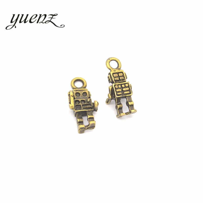 YuenZ 20 шт. 2 цвета античное посеребрение Робот Подвеска DIY Ювелирные изделия