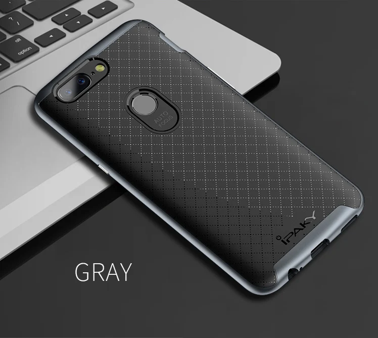 Original Ipaky Cover for Oneplus 5T Case PC Frame TPU Silicone 2 in 1 Phone One Plus 5 T Back Shockproof |