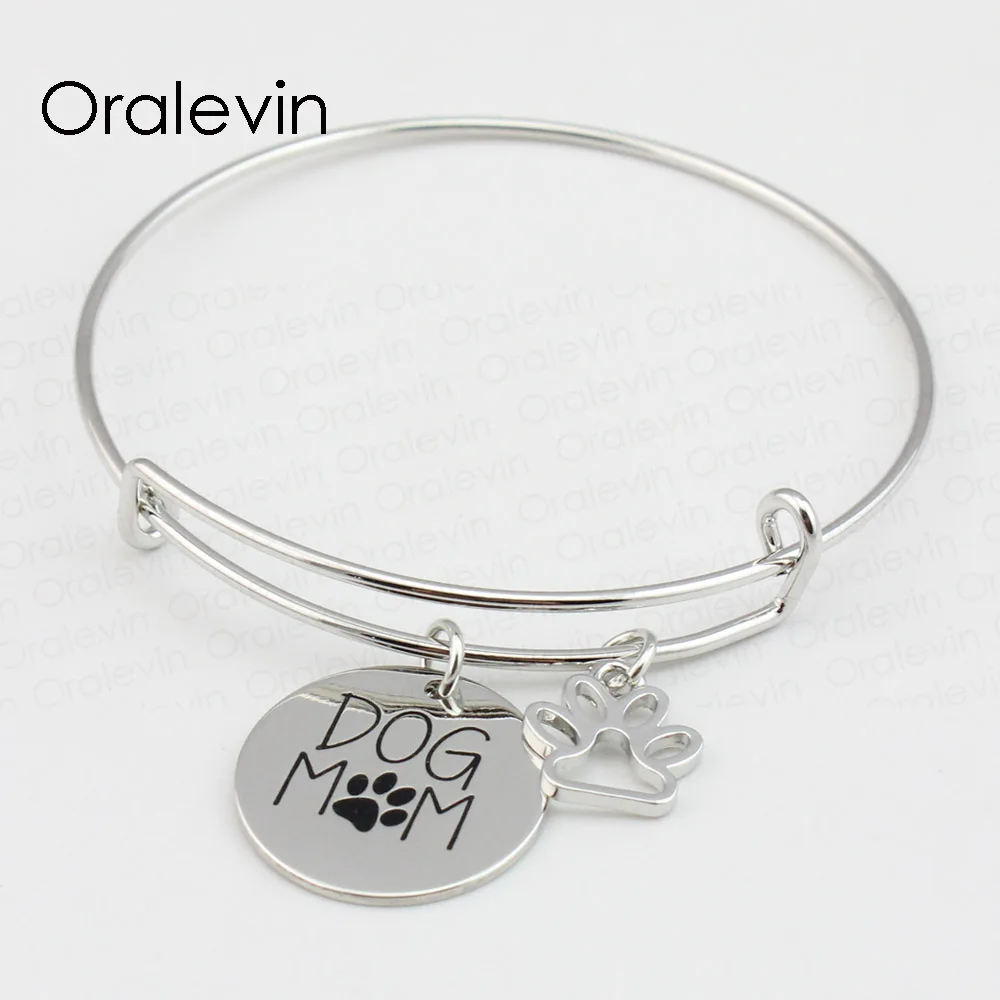 Собака Мама вдохновляющая ручная штампованная гравировка Очаровательная лапа