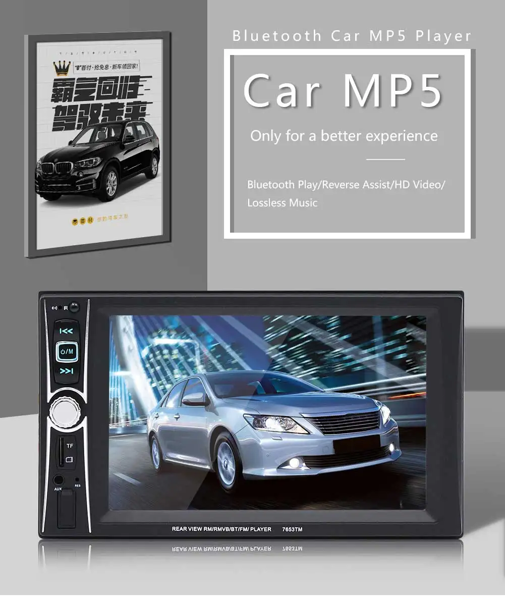 SWM радио автомобиля стерео 6," авторадио радио Bluetooth Зеркало Ссылка Estereo де Авто Con Pantalla Реверсивный Изображение радио Coche USB FM