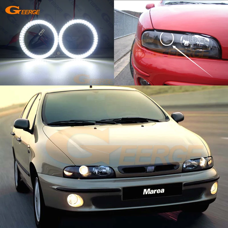 Для Fiat Marea Weekend 1996-2002 smd комплект светодиодов «глаза ангела» Дневной светильник отличное Ультра яркое освещение DRL