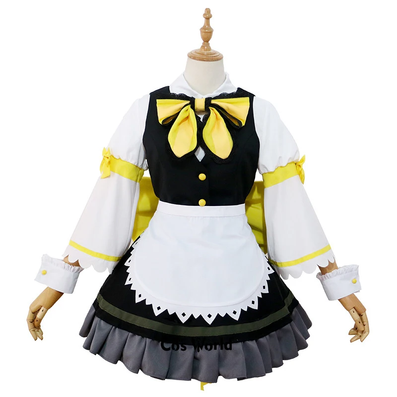 Love Live Sunshine Aqours Kunikida Hanamaru платье для горничной униформа наряд аниме костюмы