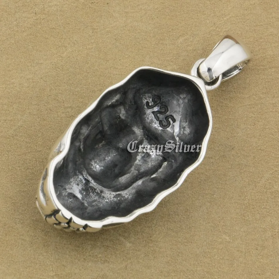 Huge 925 Sterling Silver Skull Mens Biker Rocker Punk Pendant 9V028 | Украшения и аксессуары