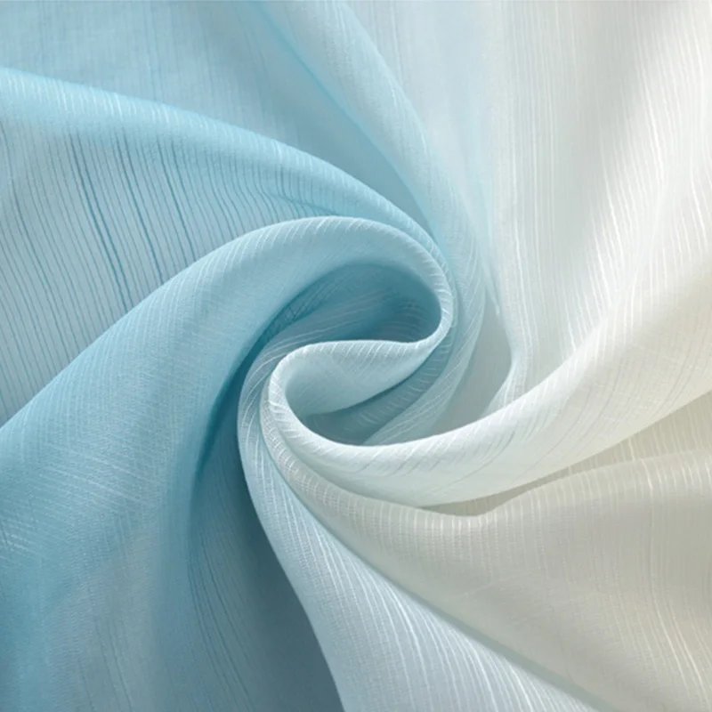 Tulle Curtain Затемненные шторы в синюю полоску для гостиной, современные оконные жалюзи для замужней комнаты, для кабинета, для детей, Cortinas rideaux - Цвет: Tulle Curtain