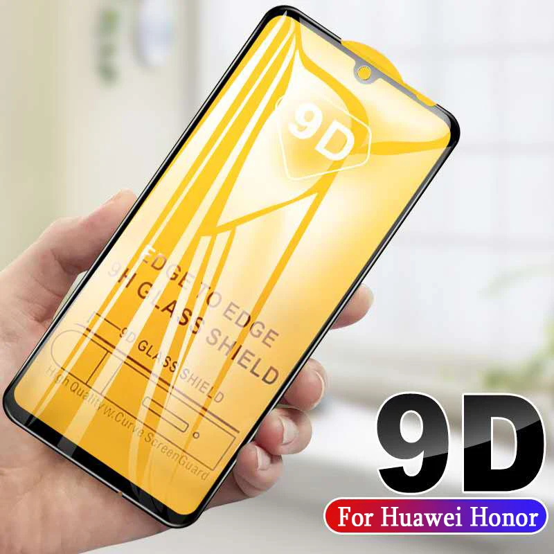 

9D Full Glue Tempered Glass For Huawei Honor 20 20i 8X 8C 8A 7A 7C Pro Screen Protector Protective Film Honor 10 Lite 10i Glass