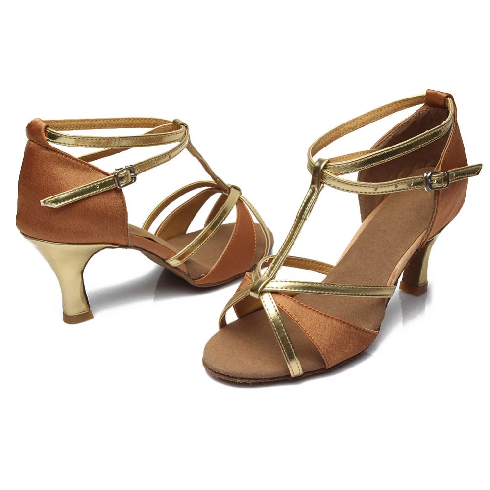 Туфли HROYL женские для бальных танцев мягкие блестящие сандалии латинских