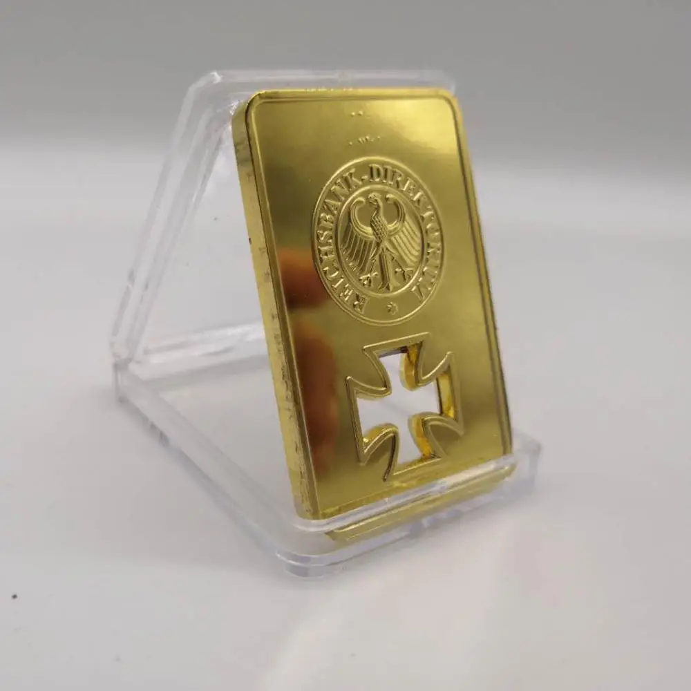 Немецкая фирма Deutsche Reichsbank Германия 24k позолоченная барная капсула Реплика