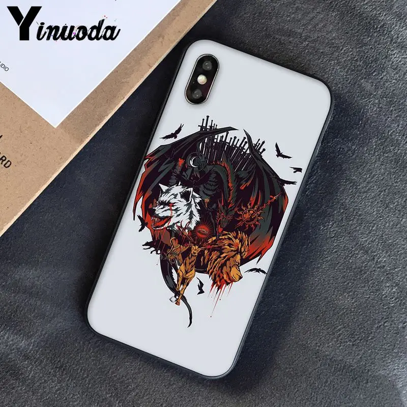 Yinuoda Игра престолов дом Старк DIY окрашенный красивый чехол для телефона для Apple iPhone 8 7 6 6S Plus X XS MAX 5 5S SE XR чехол