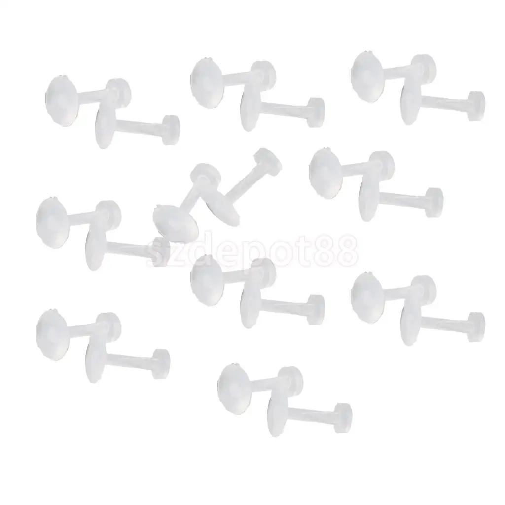10Pcs Clear Acrylic Nose Studs Ring Retainers Bars Body Piercing Ladies Jewelry | Украшения и аксессуары
