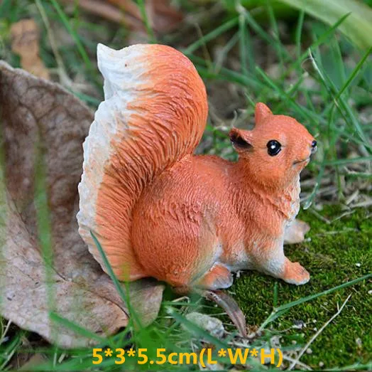 D 1 шт. мини-фигурки для сада, имитация оленя, овцы, фигурки животных, украшение сада, уличная статуя, полимерные украшения для двора - Цвет: D