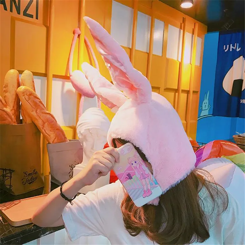 Милая мультяшная креативная плюшевая шляпа с большими заячьими ушками рамка для