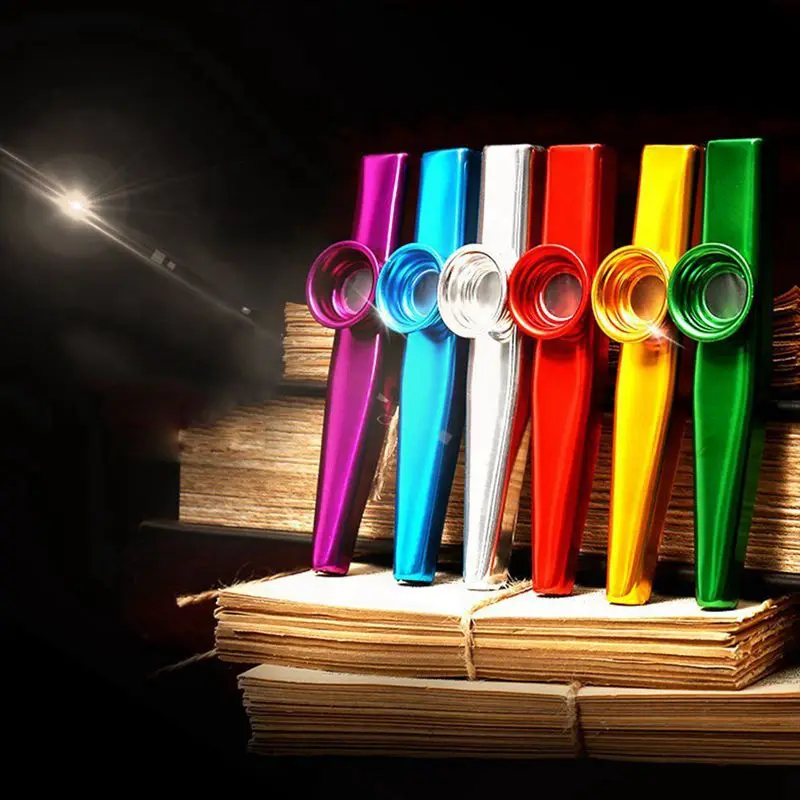 Набор из 6 цветов металлический казу Музыкальные инструменты хороший компаньон