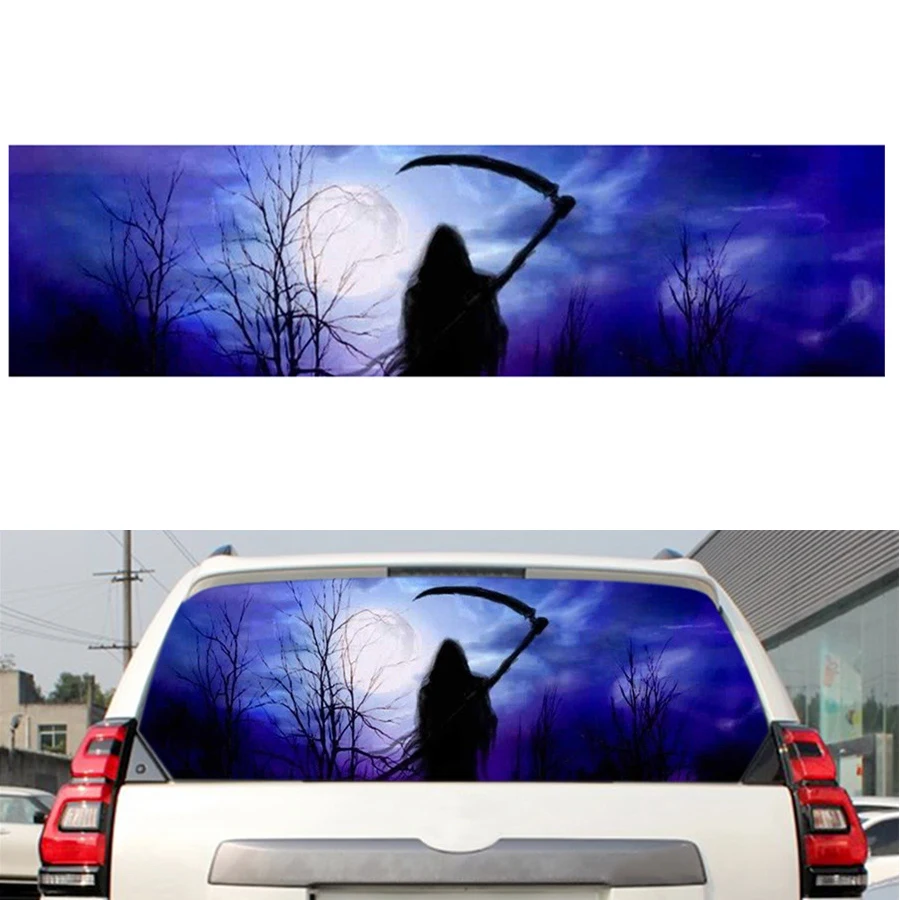 Rear Window Sticker Grim Reaper horror Forest Graphic Decal for Truck suv Jeep 147x46cm | Автомобили и мотоциклы