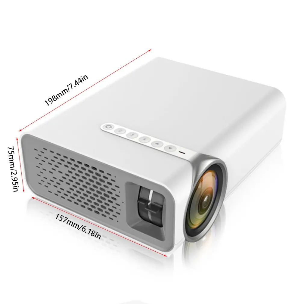 Мини-проектор для домашнего кинотеатра 2000 люмен проектор с HDMI VGA AV USB проводной с тем же экраном проектор