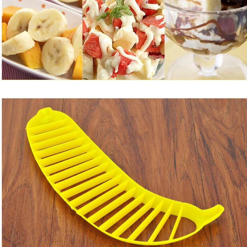 Пластик ручной слайсер банана практичный банан сепаратор нож для бананов