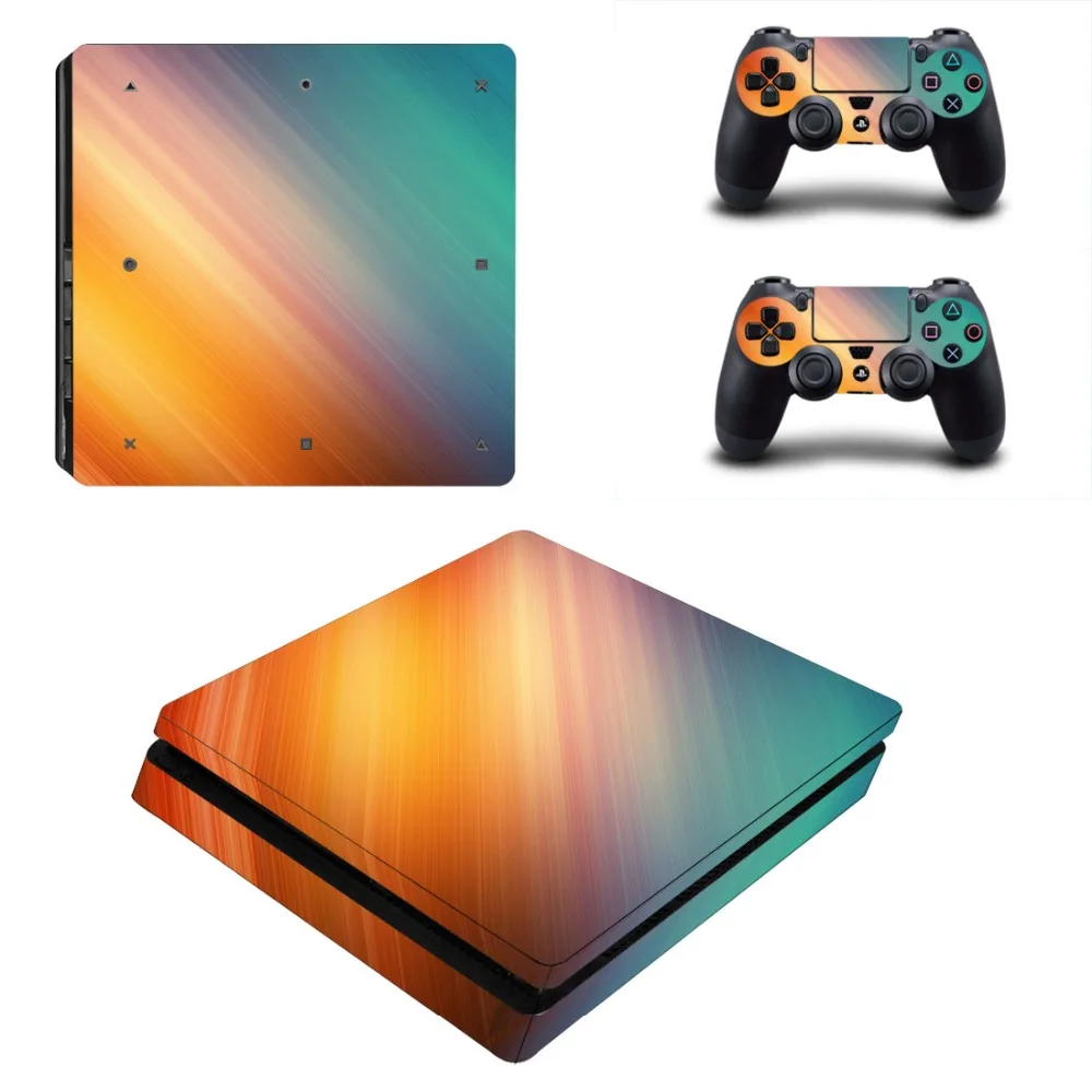 Однотонная черно белая наклейка на PS4 Slim с индивидуальным дизайном Виниловая для