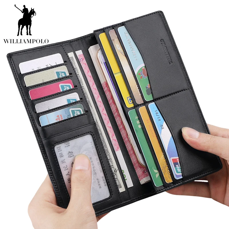 Genuine leather men's wallet fashionable cowhide truck bag business handbag | Багаж и сумки