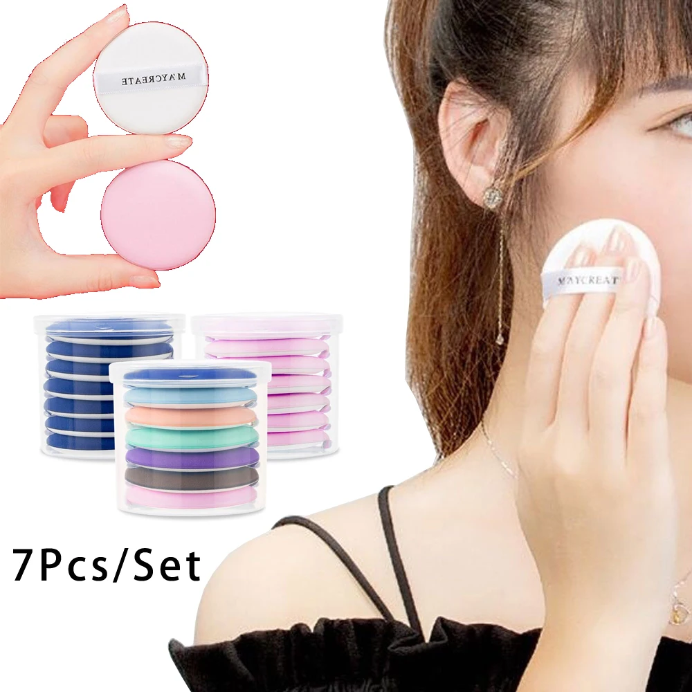 7 шт./компл. Ультра мягкий макияж основа губка воздушная подушка пудра Puff для