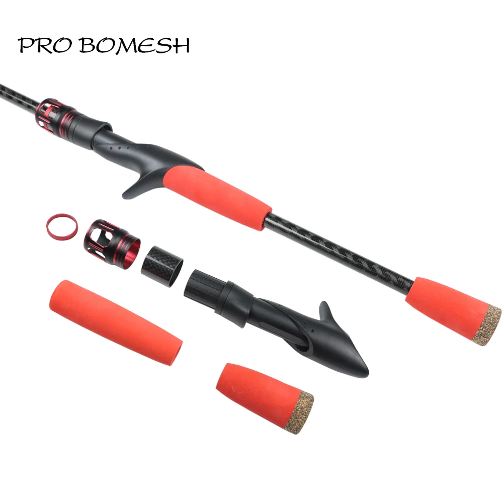 Pro Bomesh 1 комплект алюминиевая гайка с замком + 3K карбоновая трубка спиннинг литье