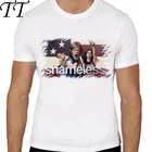 Мужская футболка с принтом аниме, белая, летняя, TMM3678, футболка с принтом из сериала shameless
