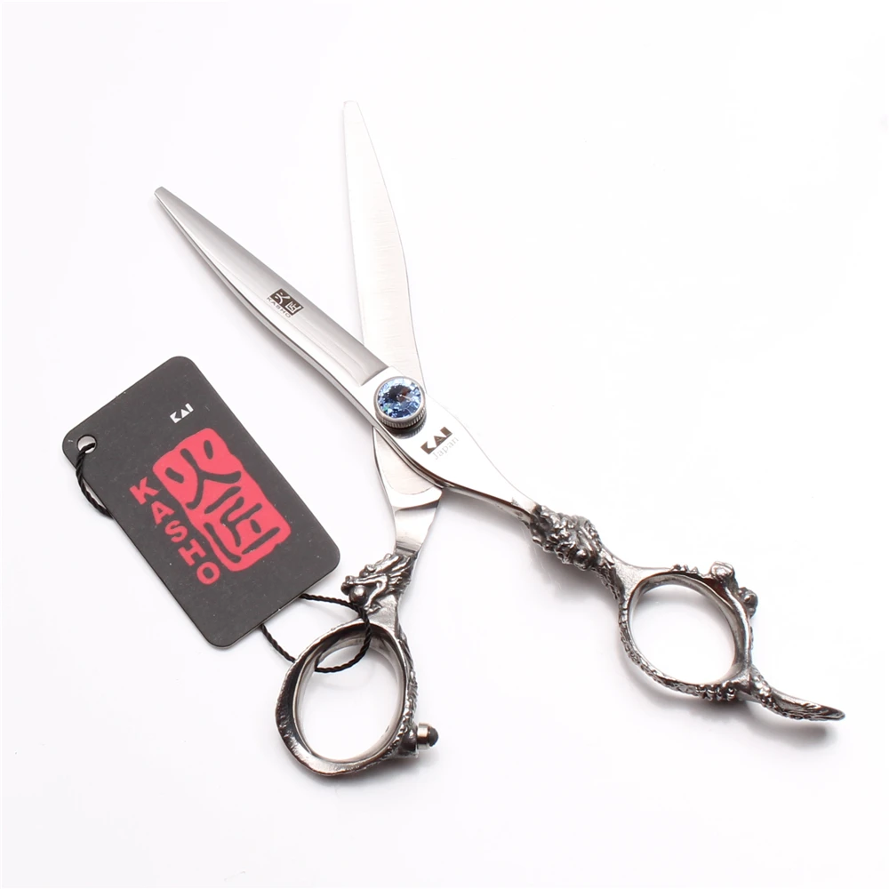 H9108 6&quot 17.5cm Japan 440C Kasho Scissors For Hairdressers Bang Cut Barber Shop Cutting Shears Thinning Scissor Salon Style Tool | Красота