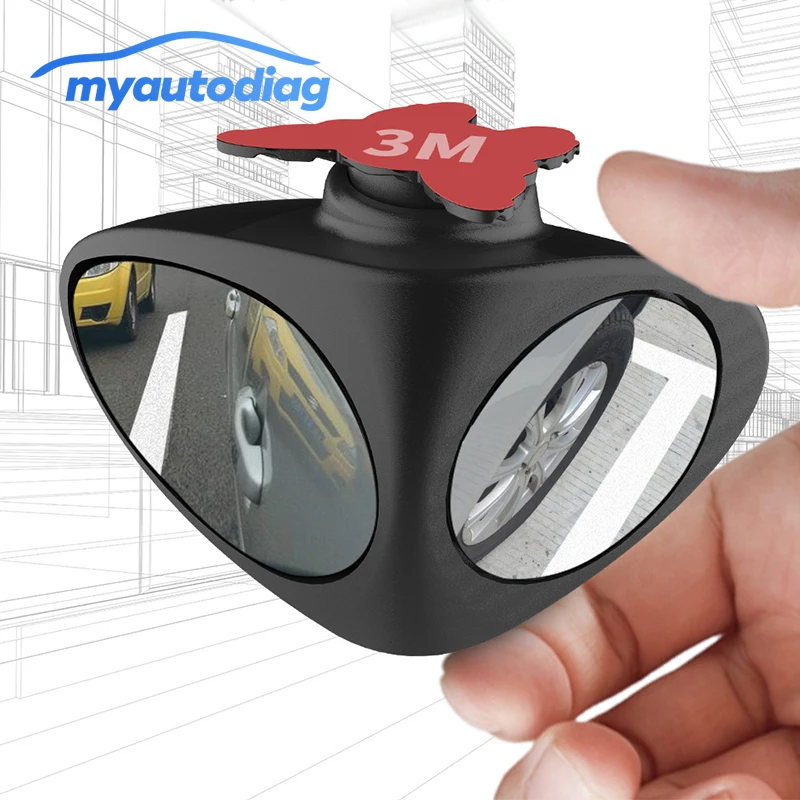 360 градусов регулируемое Автомобильное Зеркало для слепых зон широкоугольный