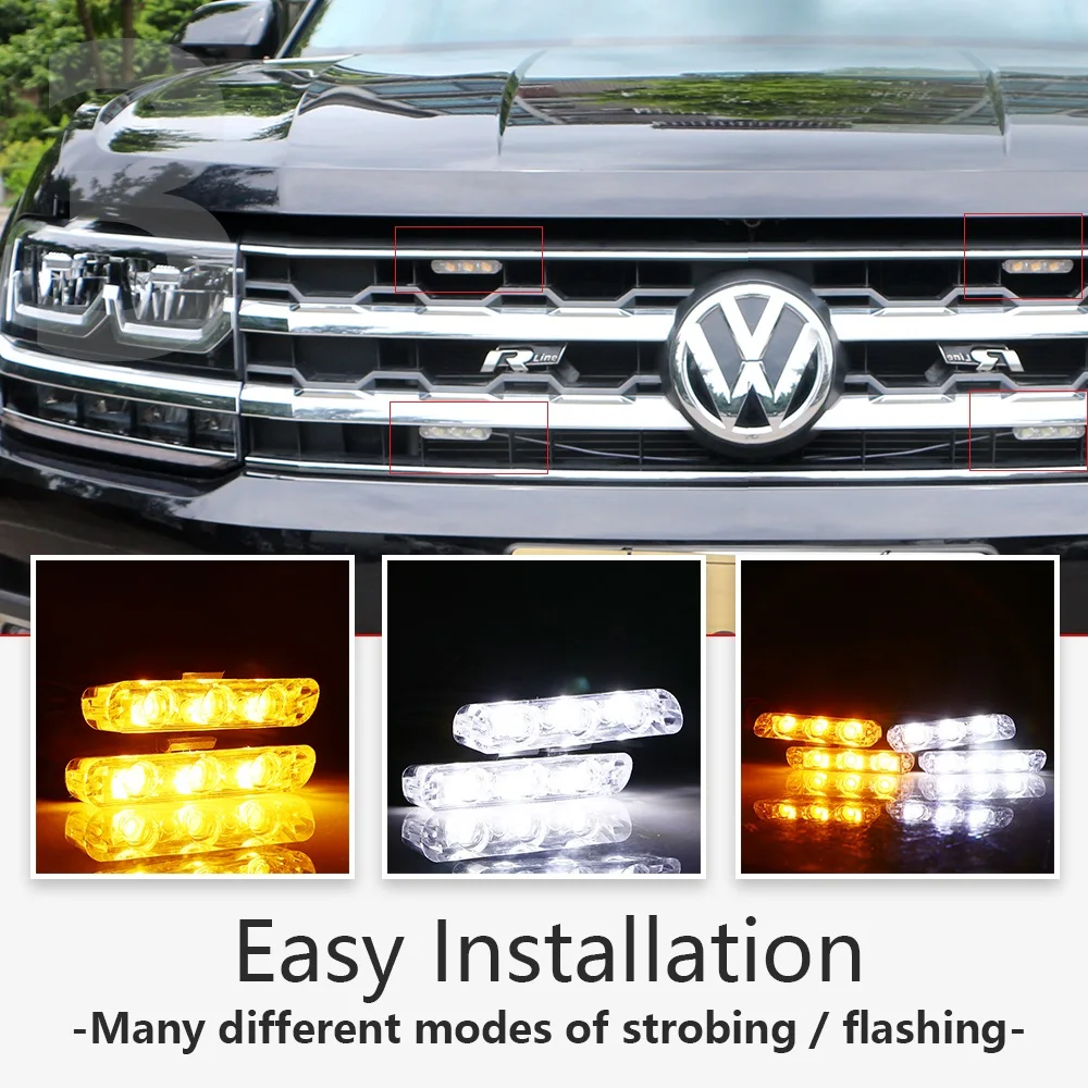 YM E-Bright 4X3SMD полицейская лампа скорой помощи аварийный стробоскоп дневные огни