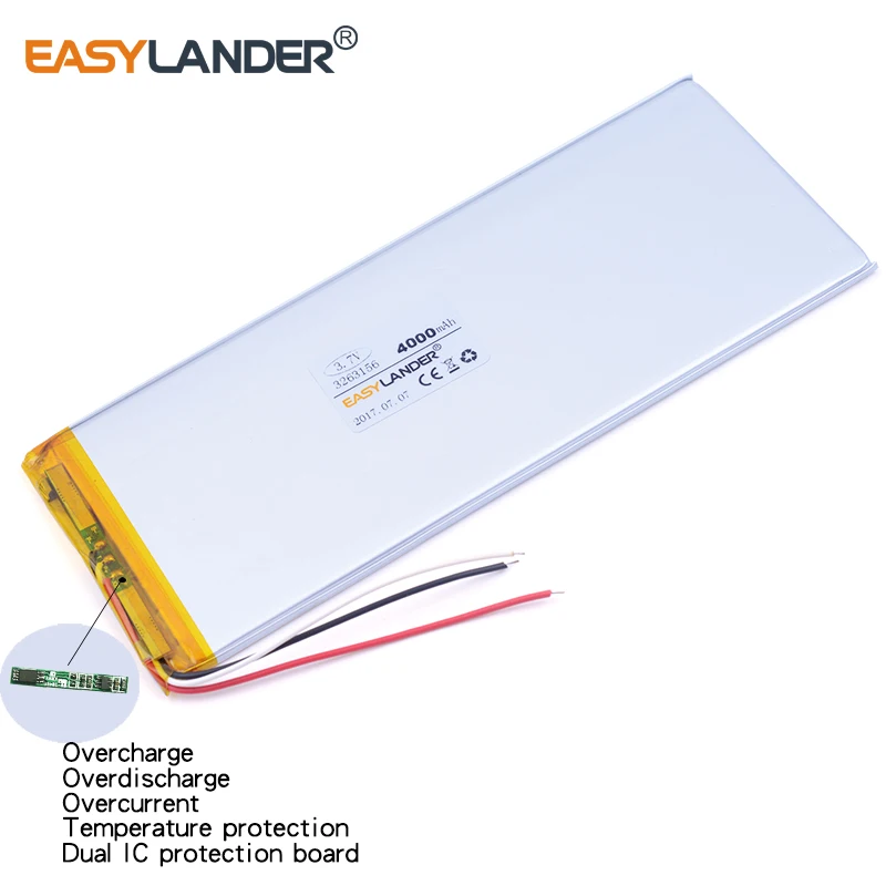 3263156 3 7 V 4000mAh литий полимерный ионный аккумулятор для планшетного ПК CHUWI Hi8 hi8 pro xv8