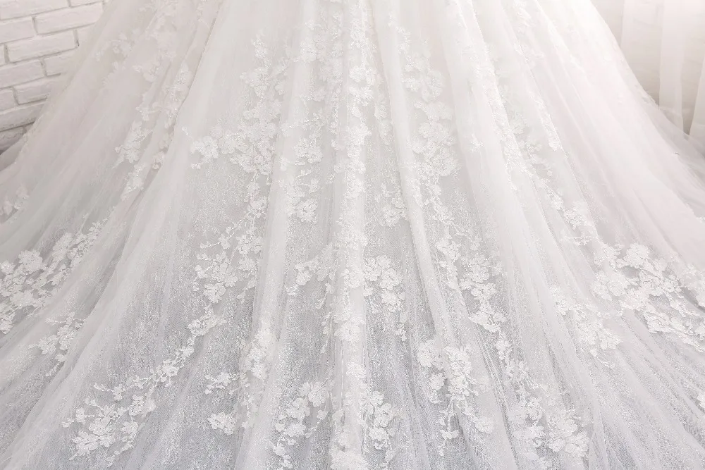 

Vestidos de noiva Vintage Lace Wedding Dresses 2017 Cap Sleeve A-line Chapel Train Lace Beading Bridal Dresses New