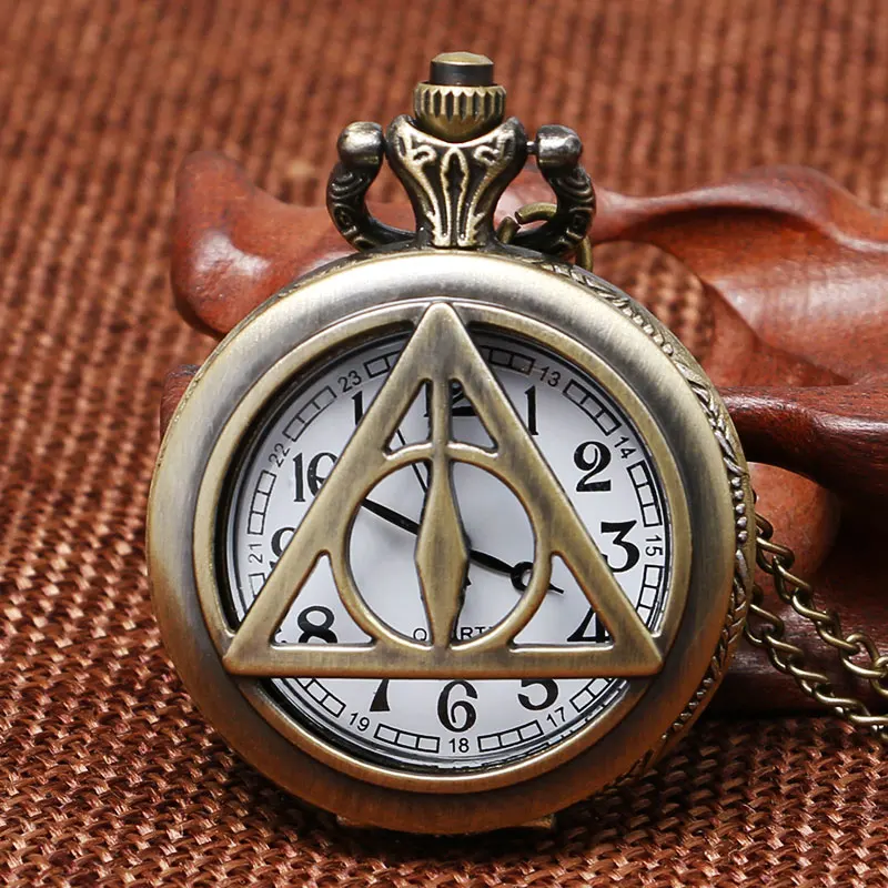 Кварцевые карманные часы Hogwarts The Deathly Hallows из нержавеющей стали ожерелье цепочка Fob часы для мужчин и женщин Подарки