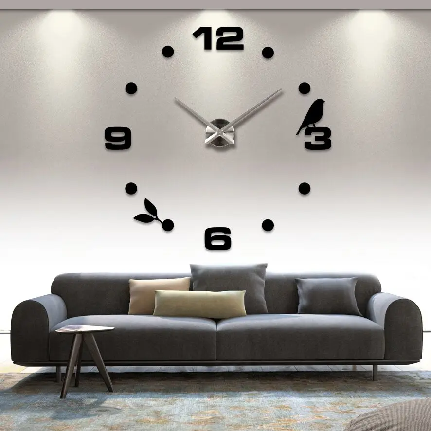Светящиеся часы с птицами, настенные часы с подсветкой, часы Horloge Reloj Duvar Saati, современный дизайн, часы Pat Patrouille, настенные палочки uhr